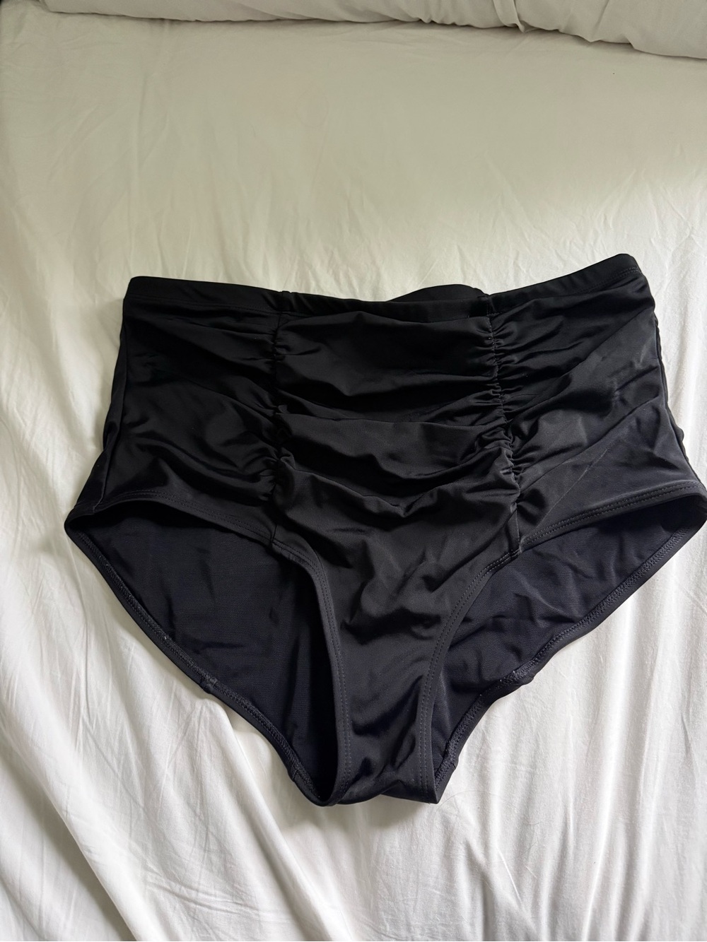 Torrid High-Waist Black Ruched Bikini Bottoms size 0